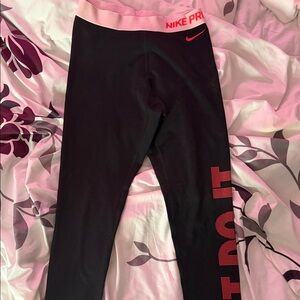 Nike PRO leggings Black and Pink S